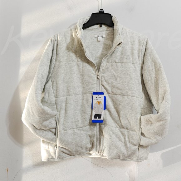 Three Dots Quilted knit jacket Grey - Picture 3 of 4